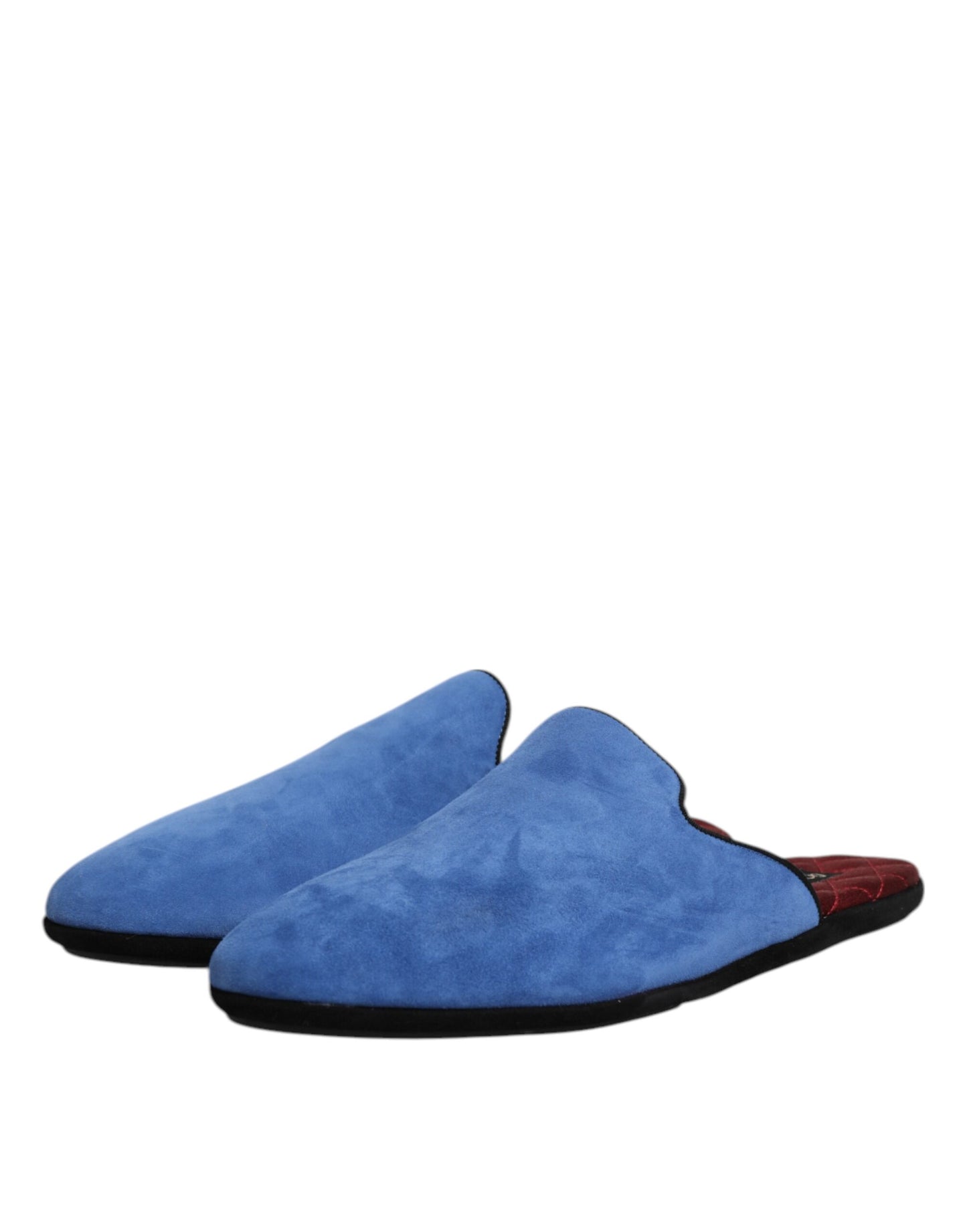 Dolce &amp; Gabbana – Flache Slipper „Capra Slides“ aus Wildleder in Blau