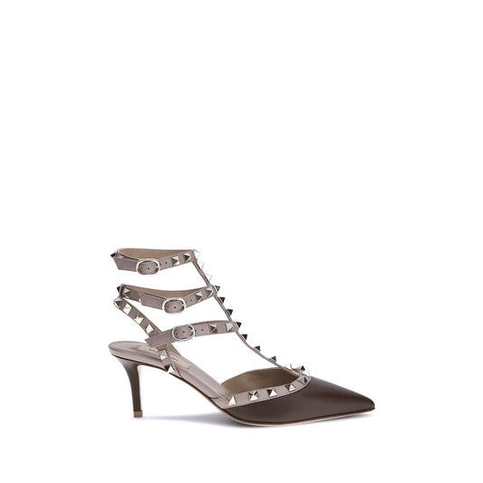 Valentino Garavani braune Kalbsleder Bos Taurus High Heel Pumps