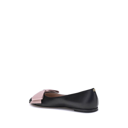 Valentino Garavani Ballerinas aus schwarzem Kalbsleder, Modell Bos Taurus