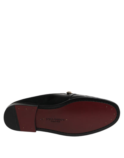 Dolce &amp; Gabbana – Sandalen mit DG-Kette und Verzierung aus schwarzem Leder