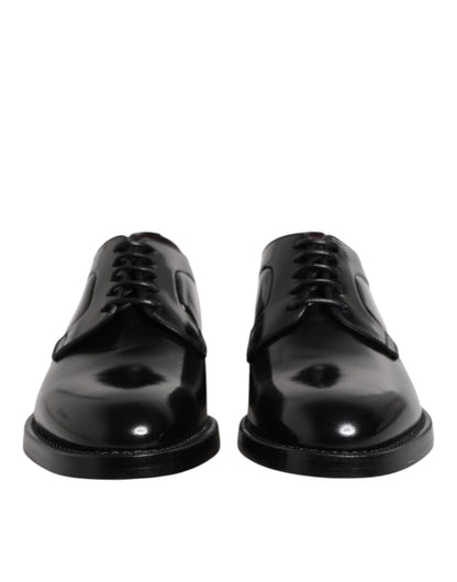 Dolce & Gabbana Black Calf Leather Lace Up Dress Derby Shoes