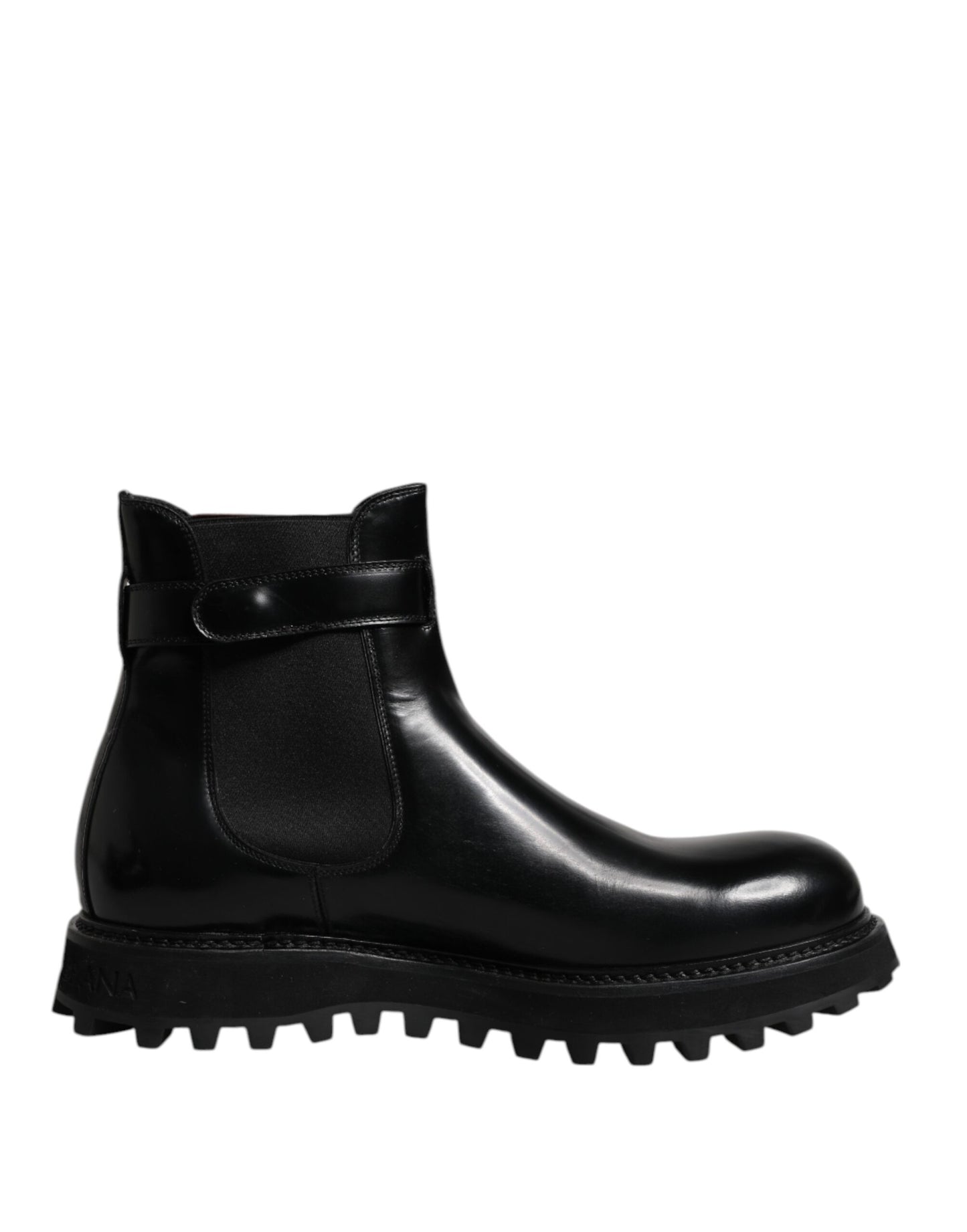 Dolce &amp; Gabbana – Chelsea-Stiefel mit schwarzem DG-Logo und Gürtel für Herren