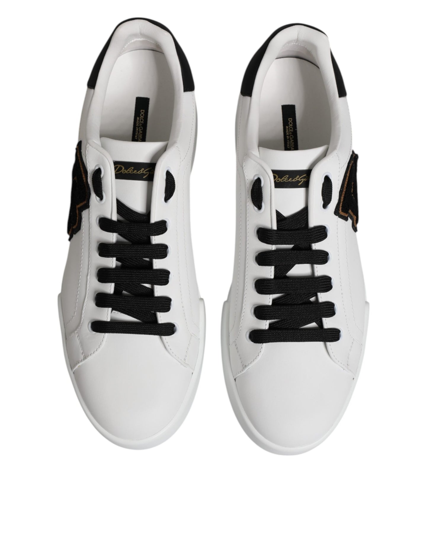 Dolce &amp; Gabbana – Weiße Portofino-Sneaker mit DG-Logo