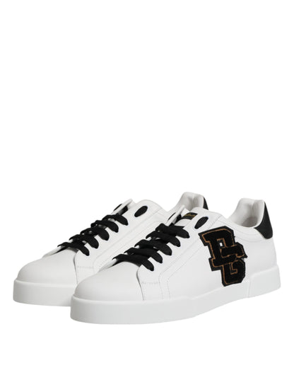 Dolce &amp; Gabbana – Weiße Portofino-Sneaker mit DG-Logo