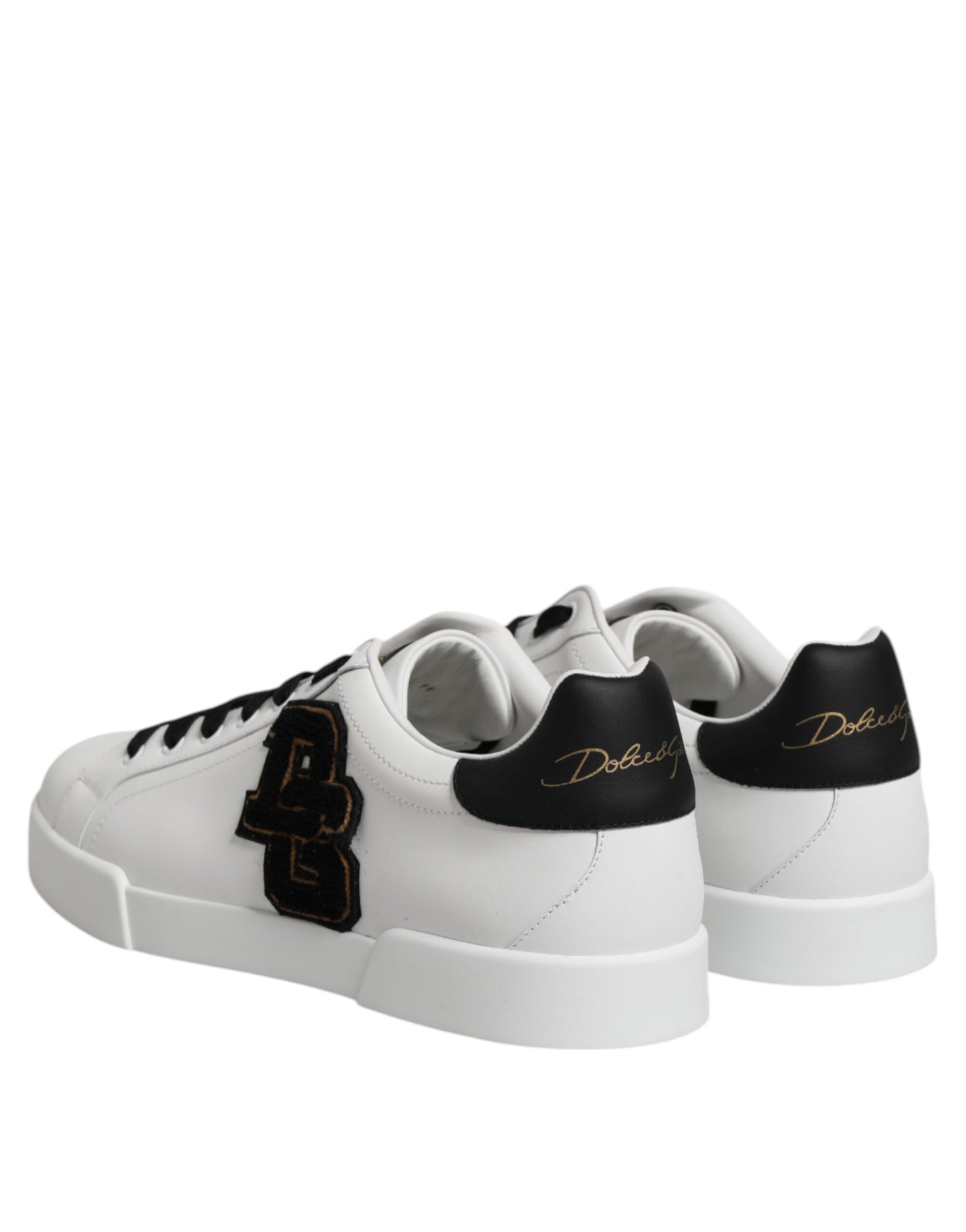 Dolce &amp; Gabbana – Weiße Portofino-Sneaker mit DG-Logo