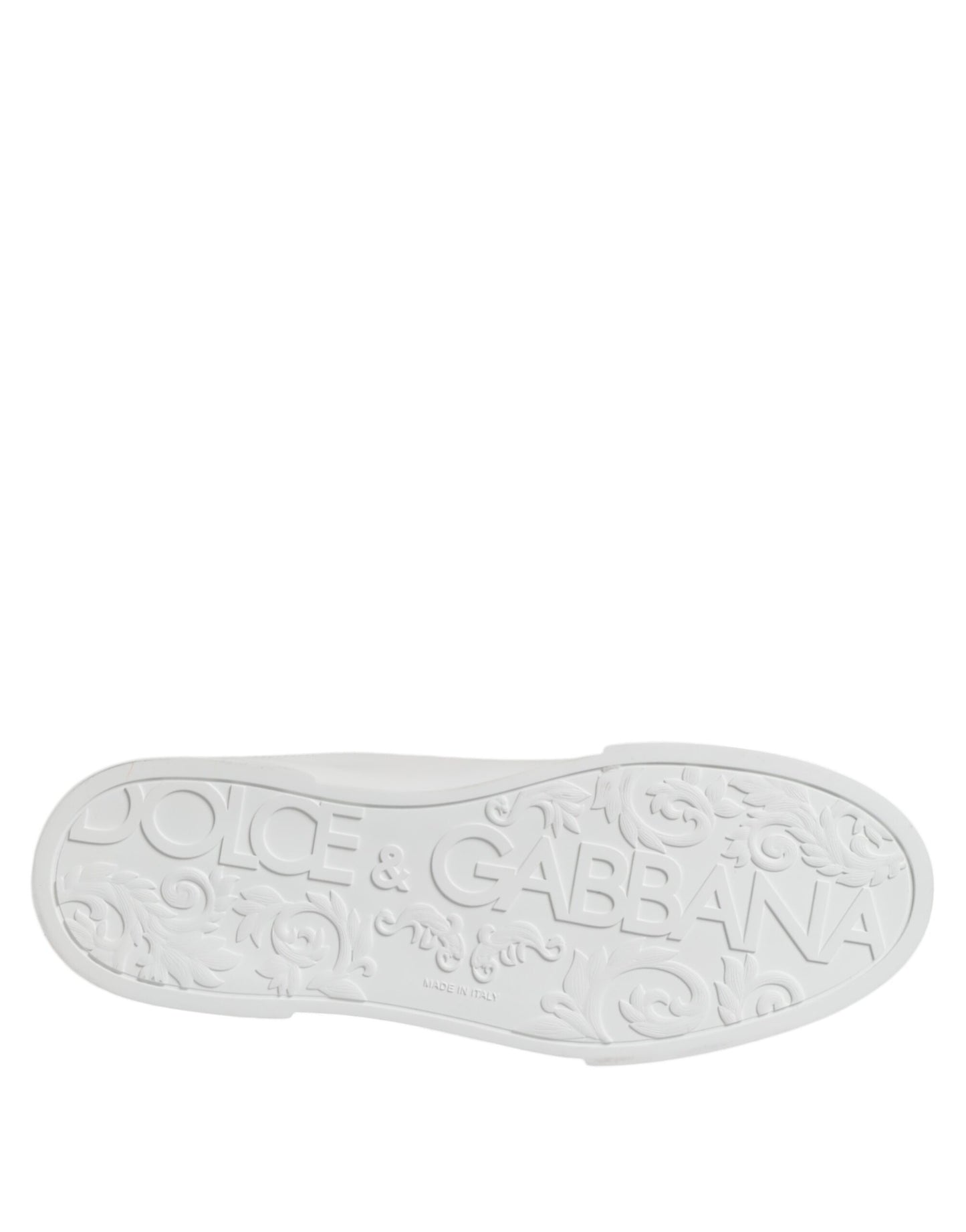 Dolce &amp; Gabbana – Weiße Portofino-Sneaker mit DG-Logo
