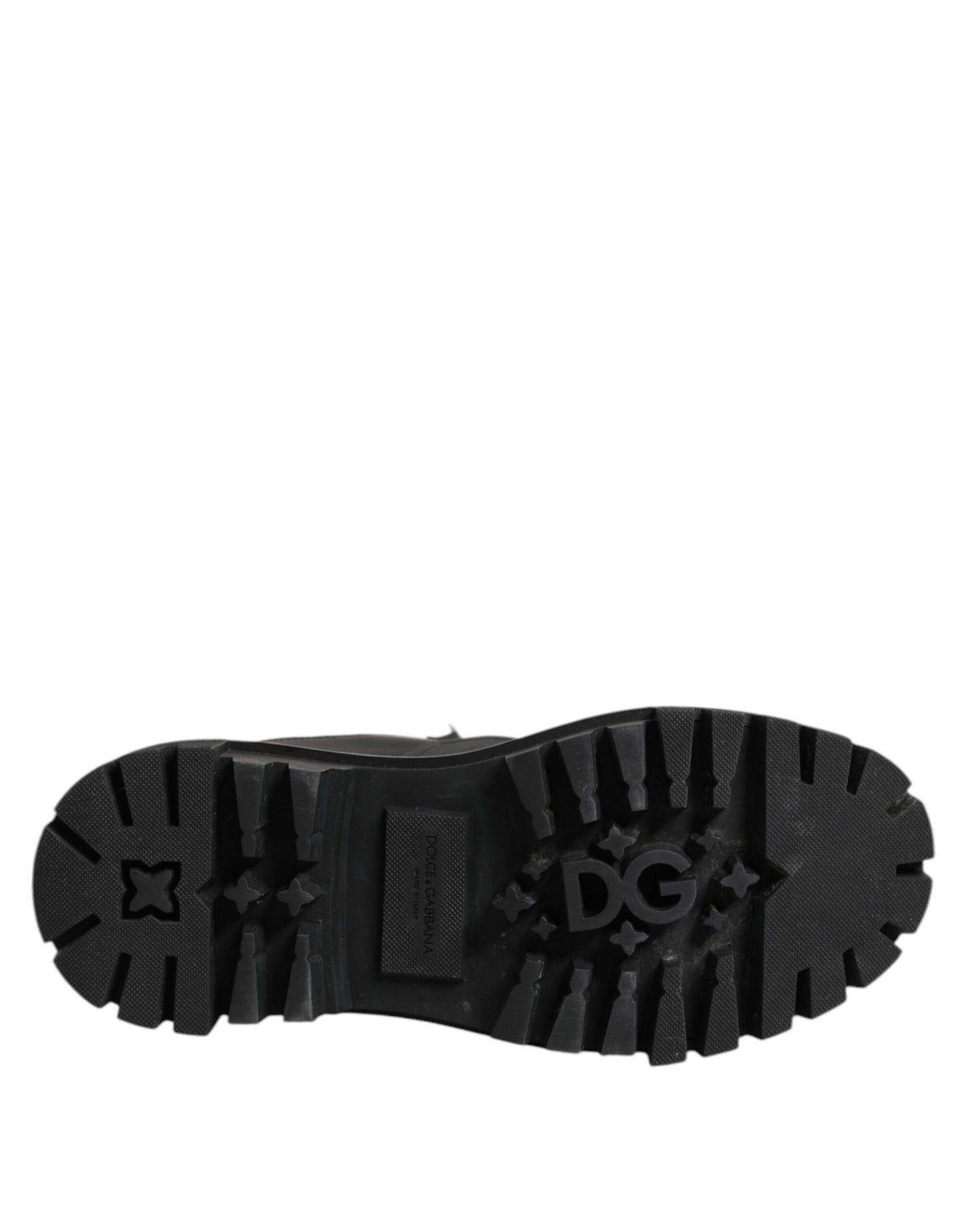 Dolce &amp; Gabbana – Gepolsterte, kurze Stiefel mit Schnürung in Schwarz und Weiß