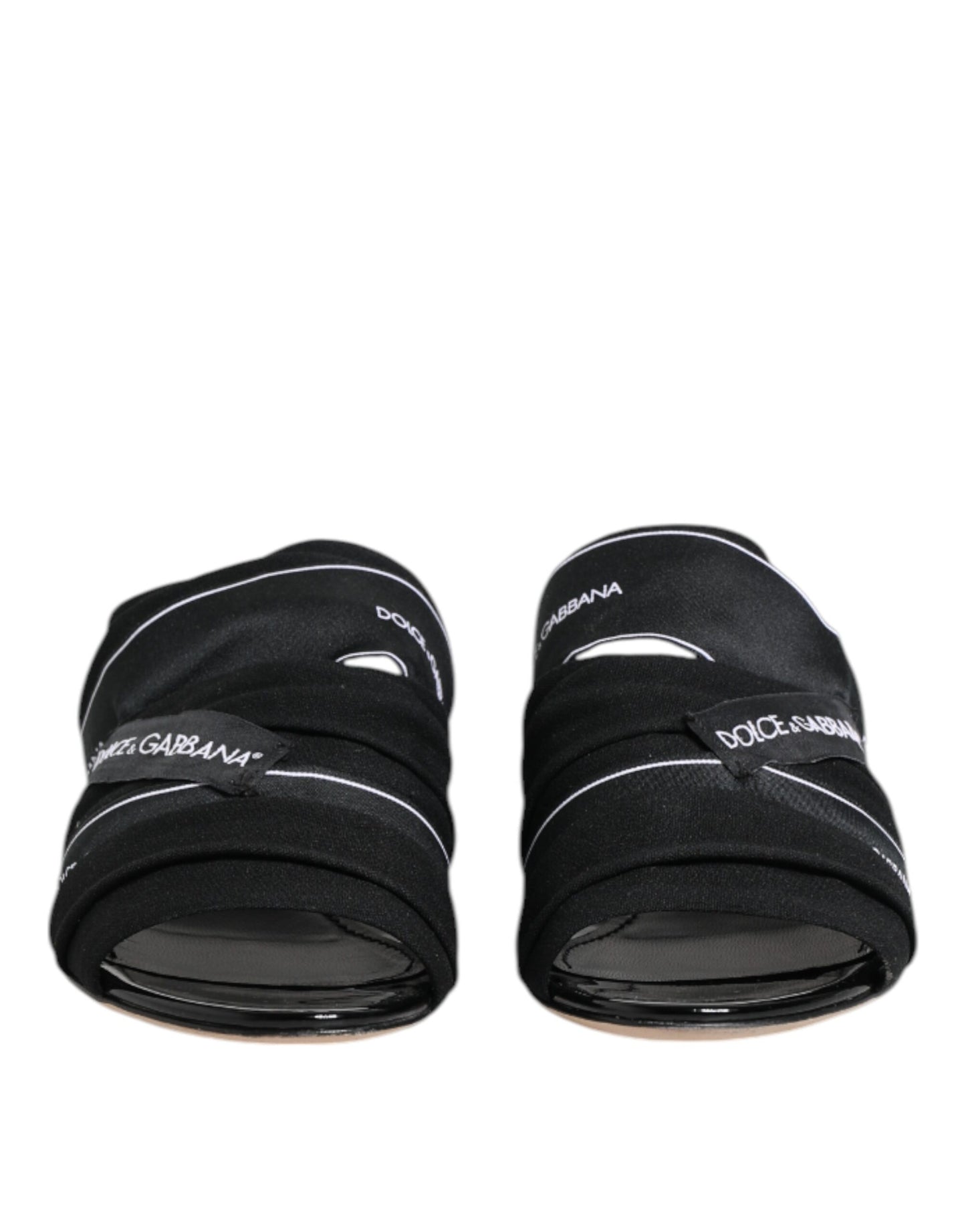 Dolce &amp; Gabbana – Schwarze Slipper-Sandalen