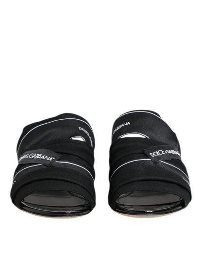 Dolce &amp; Gabbana – Schwarze Slipper-Sandalen