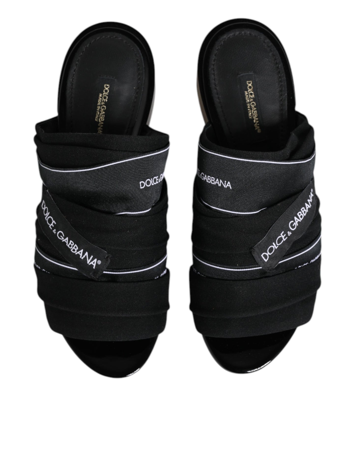 Dolce &amp; Gabbana – Schwarze Slipper-Sandalen