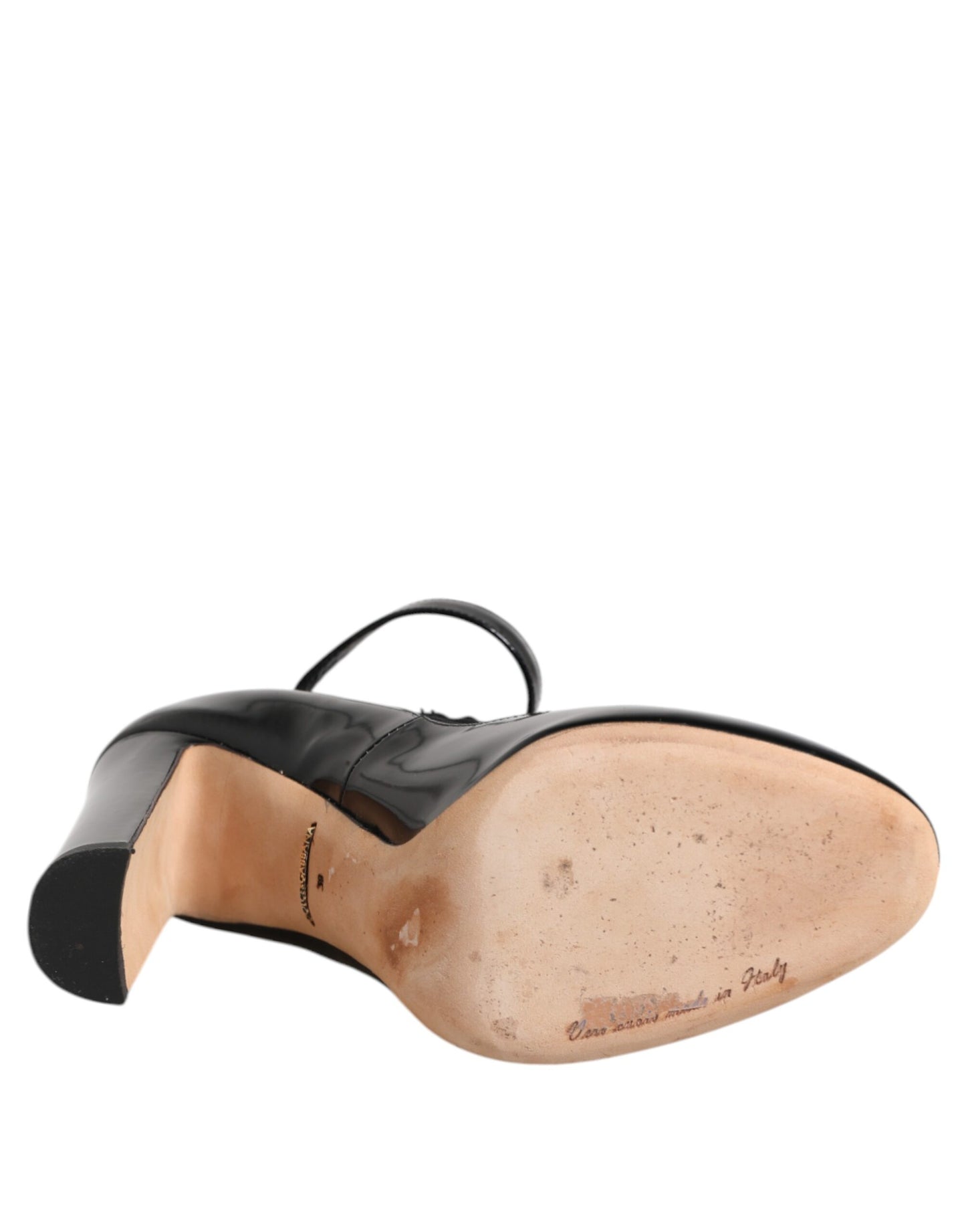 Dolce &amp; Gabbana Schwarze Leder-Spitzensocken Heels Pumps Schuhe