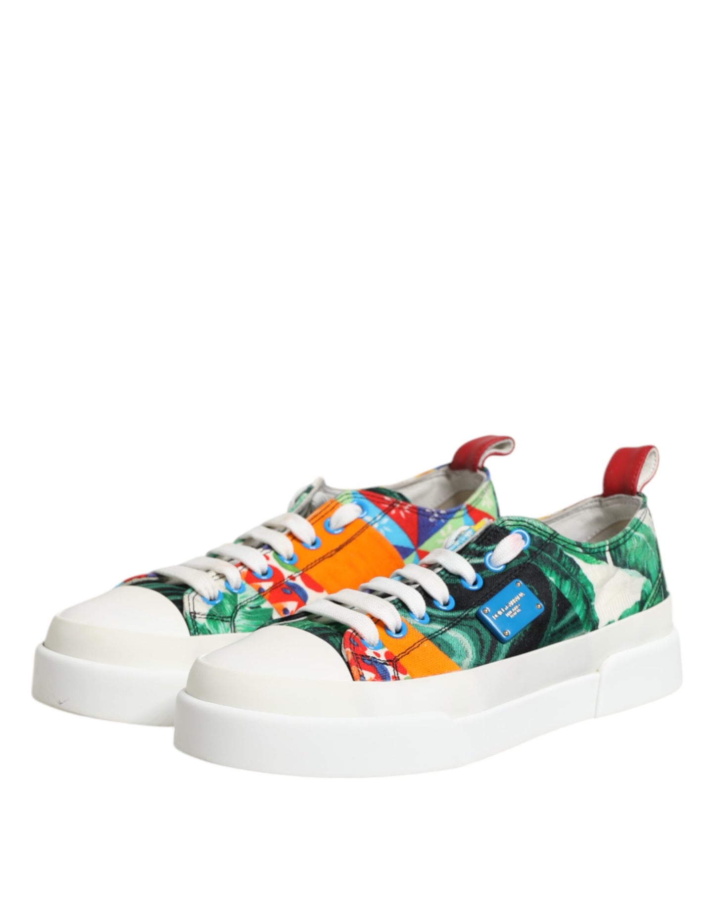 Dolce &amp; Gabbana Mehrfarbige Patchwork Low Top Sneakers Schuhe