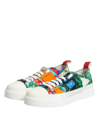 Dolce &amp; Gabbana Mehrfarbige Patchwork Low Top Sneakers Schuhe
