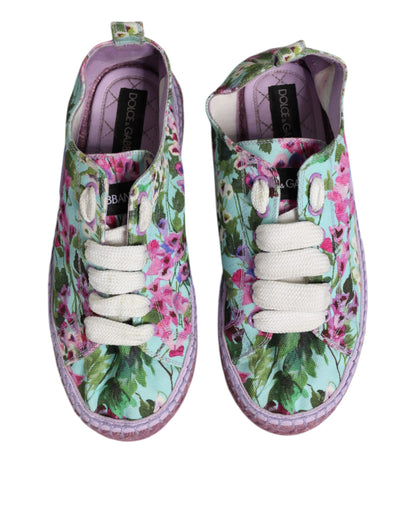 Dolce &amp; Gabbana Mehrfarbige Canvas-Espadrilles-Sneakers