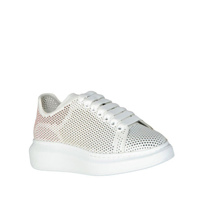 Alexander McQueen White Calfskin Chunky Sneakers