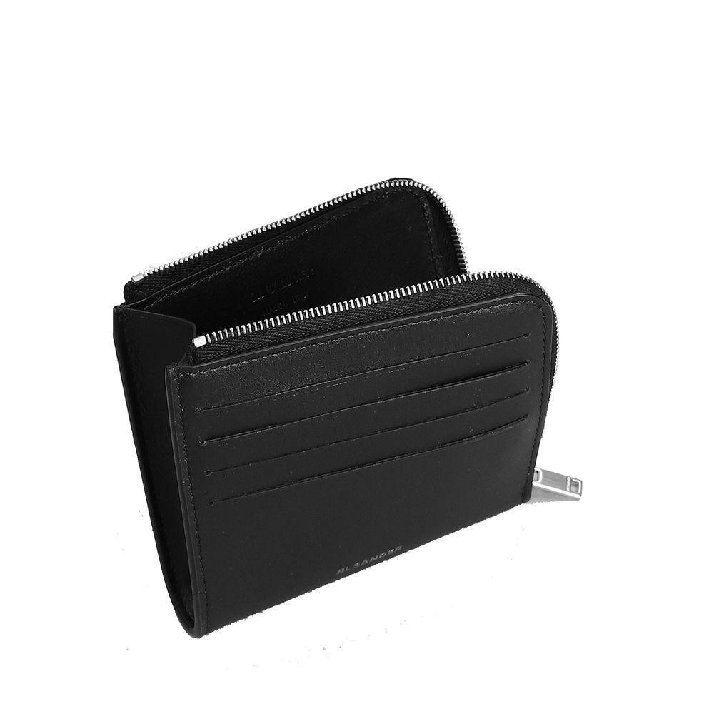 Jil Sander Black Leather Cardholder