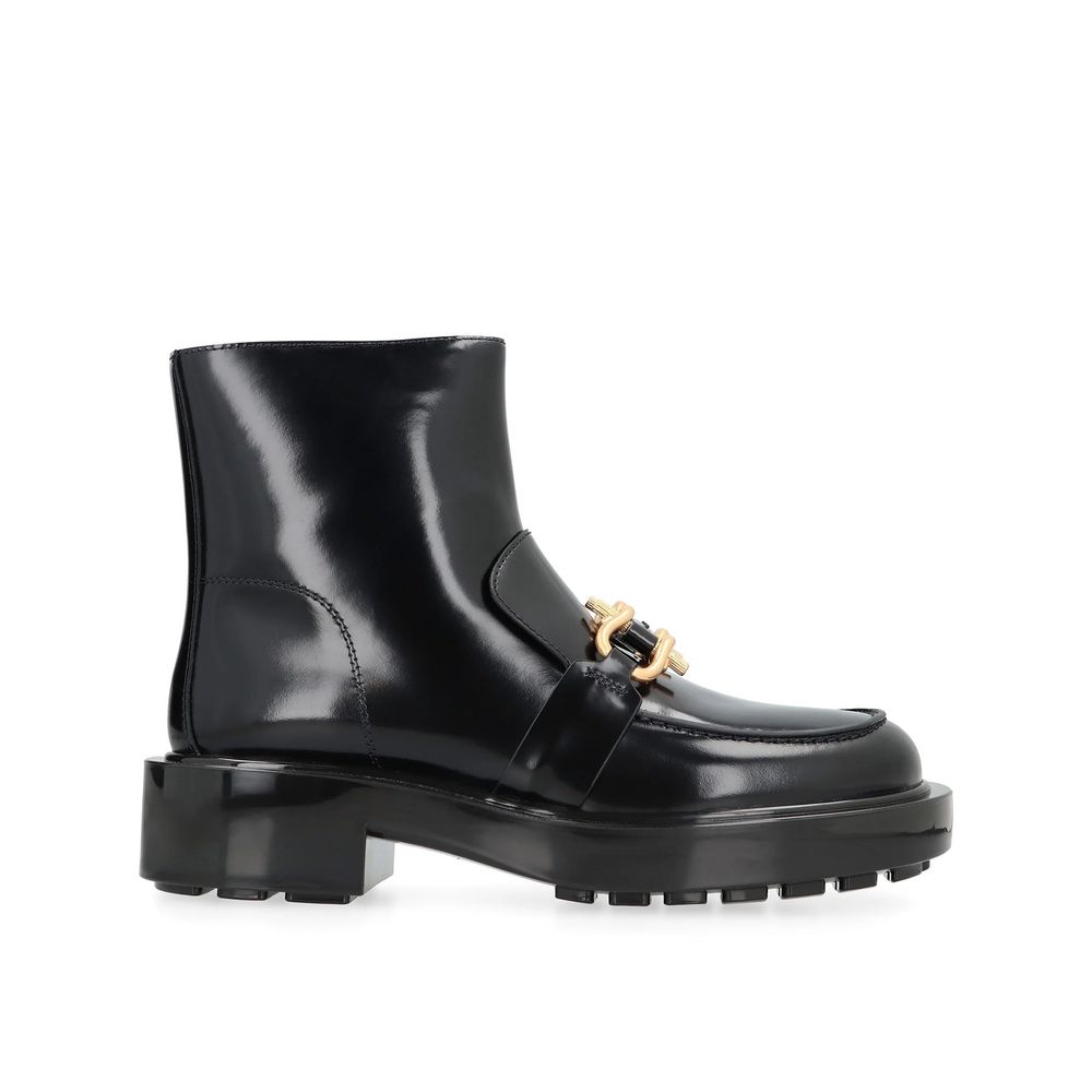 Bottega Veneta Stiefeletten aus schwarzem Kalbsleder