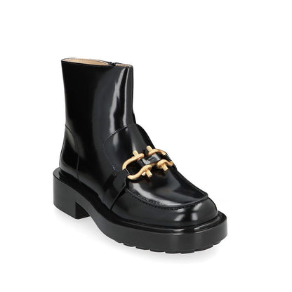 Bottega Veneta Stiefeletten aus schwarzem Kalbsleder