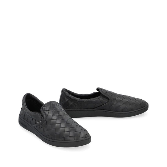 Bottega Veneta Sneakers aus schwarzem Kalbsleder