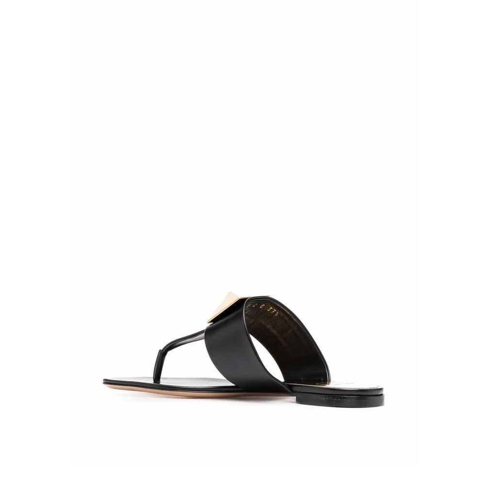 Valentino Garavani Schwarze Ledersandalen