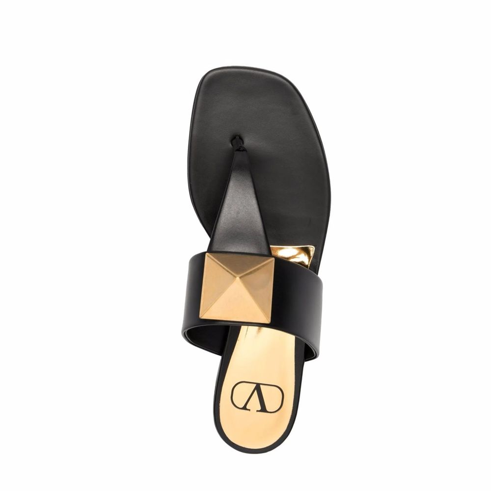 Valentino Garavani Schwarze Ledersandalen