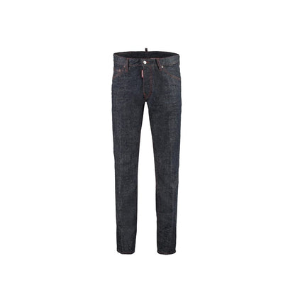Dsquared² Jeans aus blauem Baumwollstoff im Relaxed Fit Schnitt