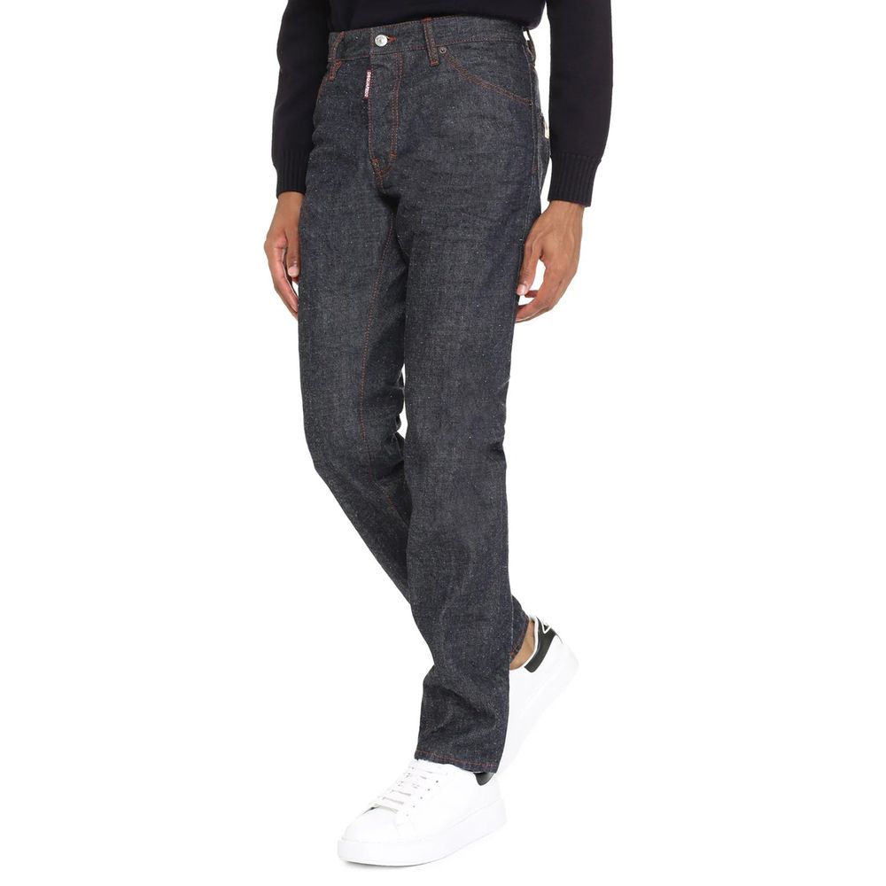 Dsquared² Jeans aus blauem Baumwollstoff im Relaxed Fit Schnitt