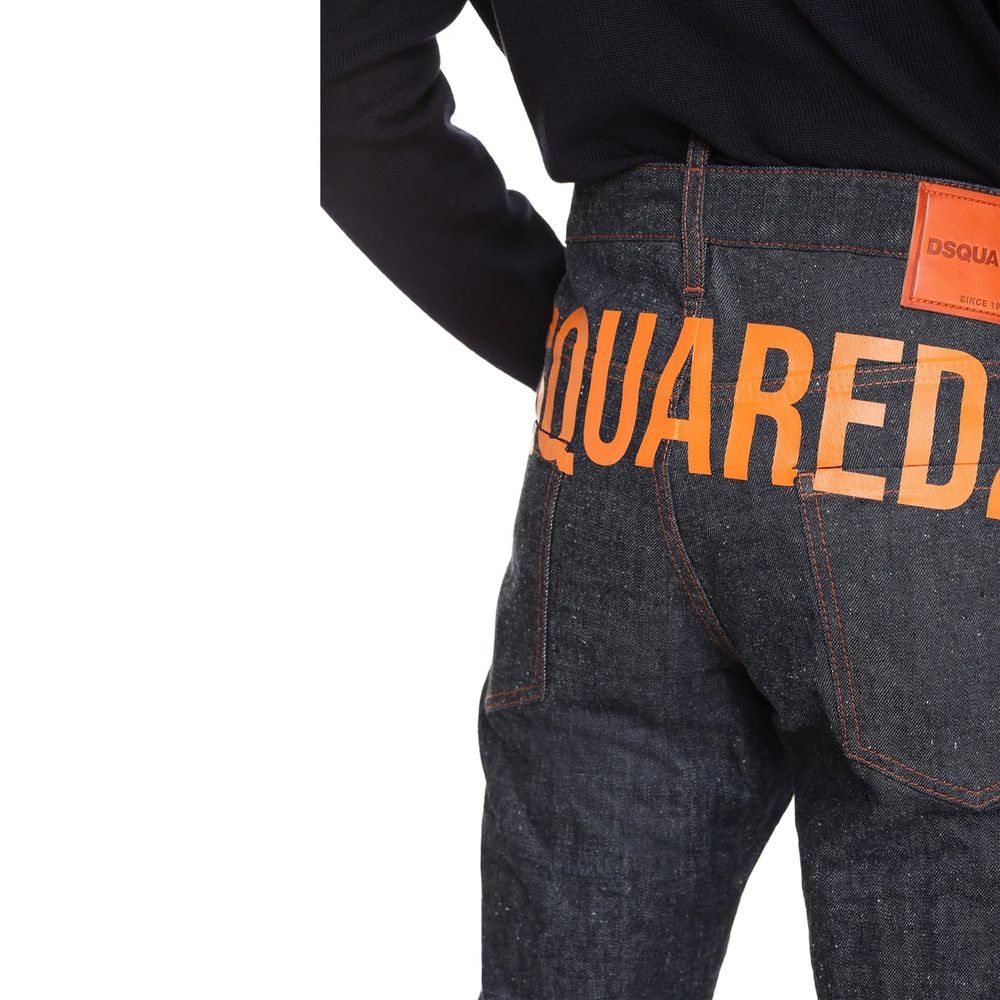Dsquared² Jeans aus blauem Baumwollstoff im Relaxed Fit Schnitt
