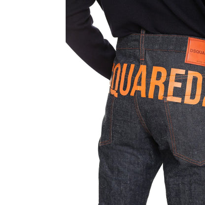 Dsquared² Jeans aus blauem Baumwollstoff im Relaxed Fit Schnitt