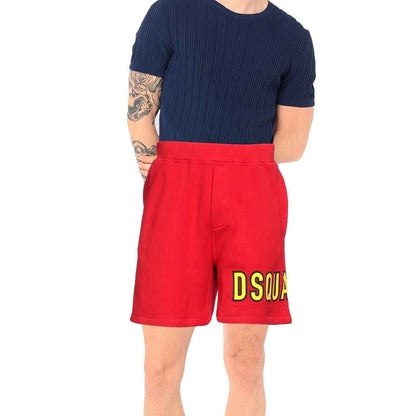 Dsquared² Red Cotton Shorts