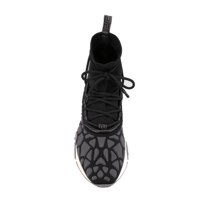 Versace – Sportliche Sneaker aus schwarzem Stoff