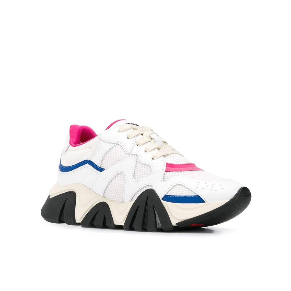 Versace – Weiße, klobige Leder-Sneaker