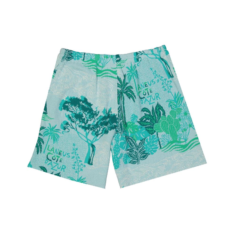Laneus Green Cotton Short And Mini Shorts