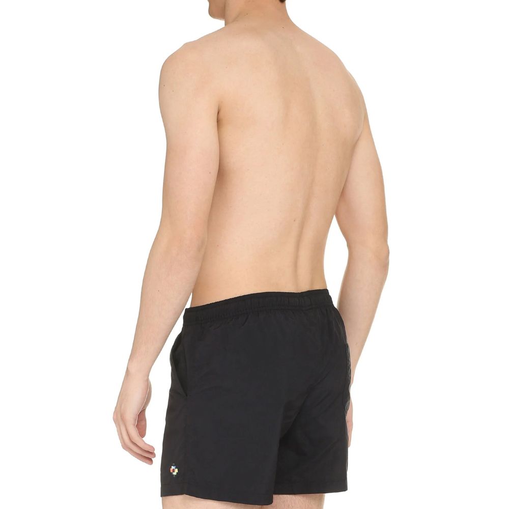 Marcelo Burlon Black Polyamide Short And Mini Shorts