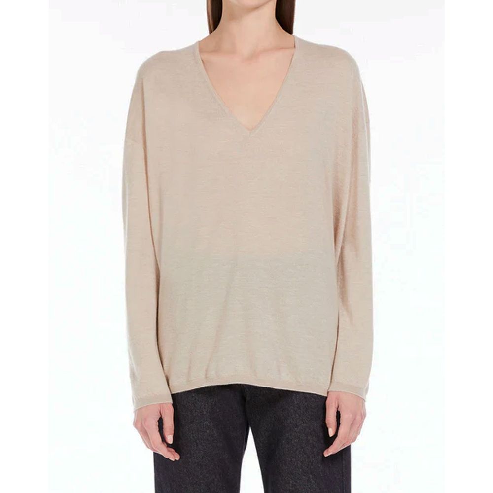 Max Mara Beige Kaschmirpullover aus Kaschmir