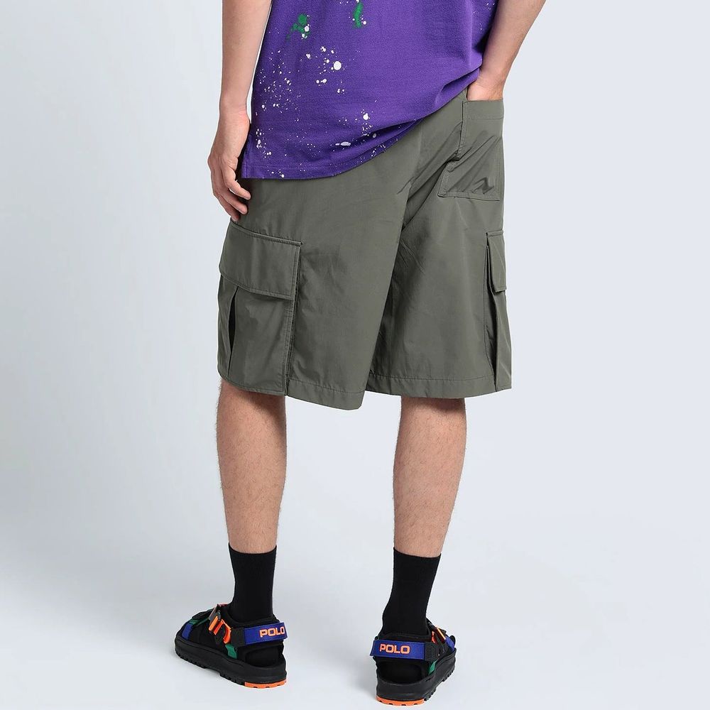Off-White Grüne Cargo-Shorts aus Polyamid