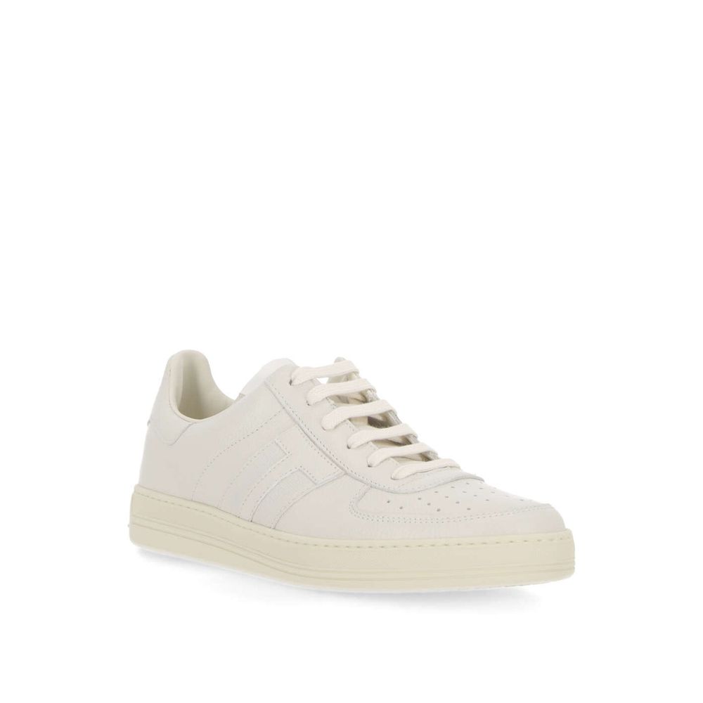Tom Ford Leder-Sneaker mit Logo