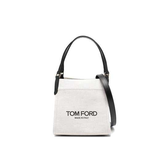 Tom Ford Tote Bag aus beigefarbenem Canvas