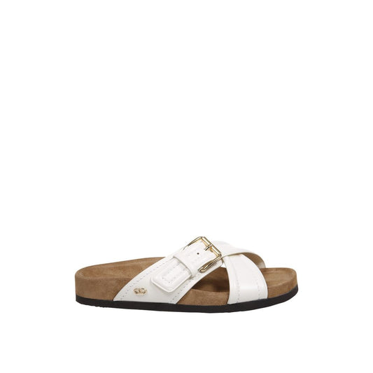 Valentino Garavani Flache Ledersandalen