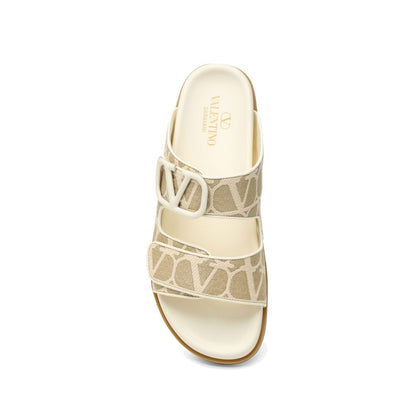 Valentino Garavani Toile Iconographe Flache Sandalen