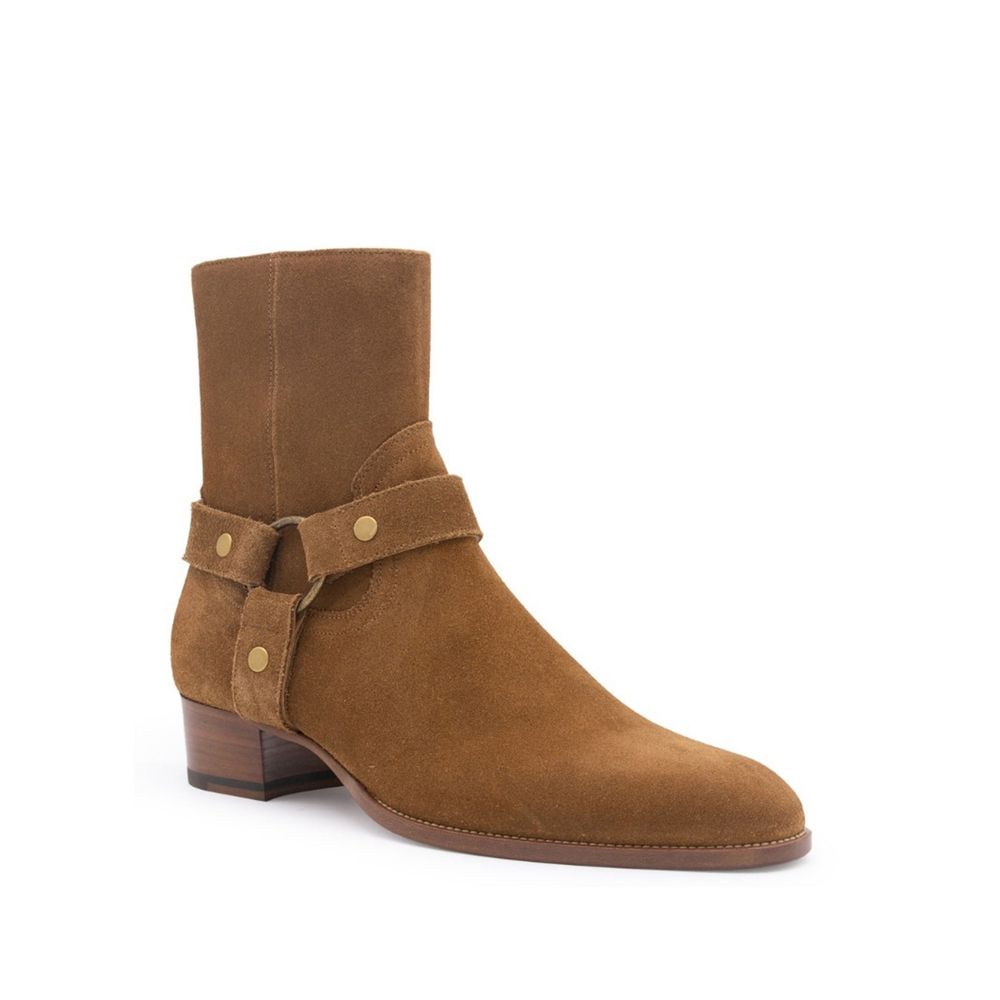Saint Laurent Wyatt Ankle Boots mit Harness