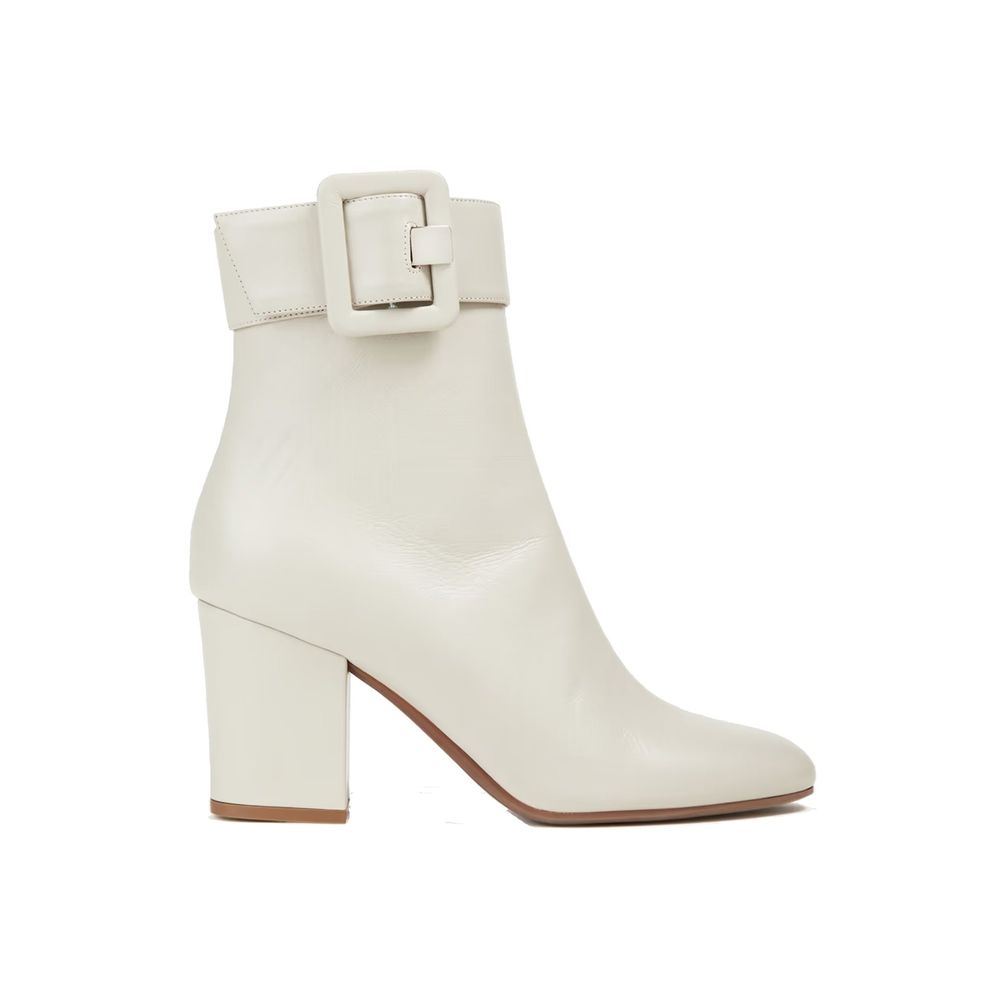 Sergio Rossi – Ankle Boots aus Leder mit Schnalle