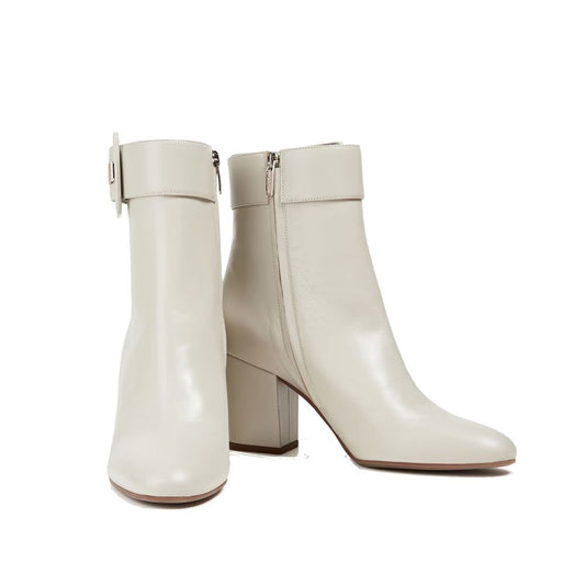 Sergio Rossi – Ankle Boots aus Leder mit Schnalle