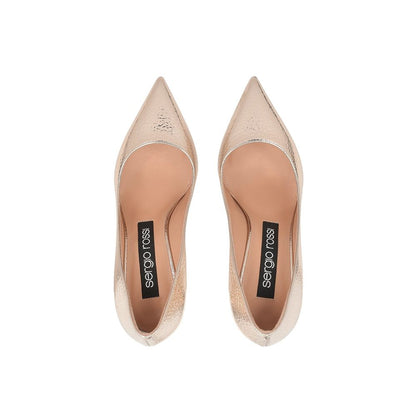 Sergio Rossi – Pumps aus rissigem Spiegelleder „Godiva 090“