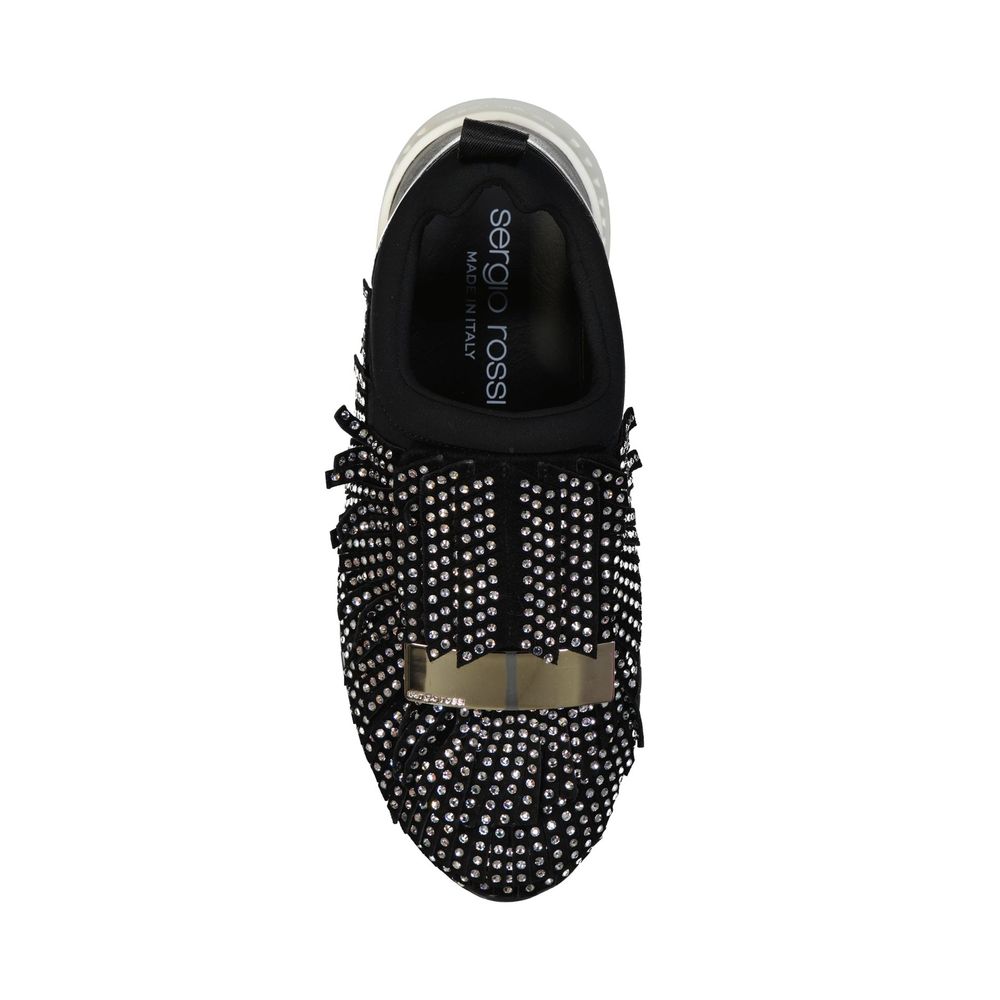 Sergio Rossi Black Fabric Chunky Sneakers