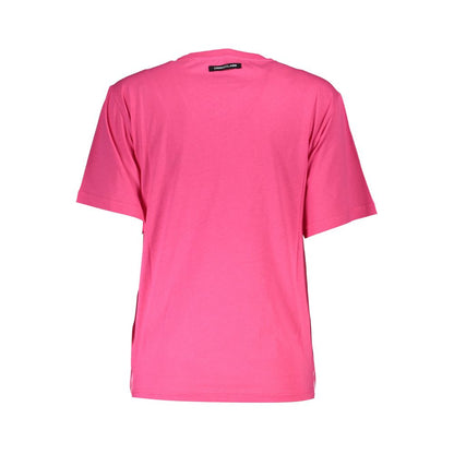 Cavalli Class Rosa Baumwoll-T-Shirt für Damen