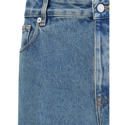 Valentino Blaue Baumwoll-Jeans mit geradem Bein