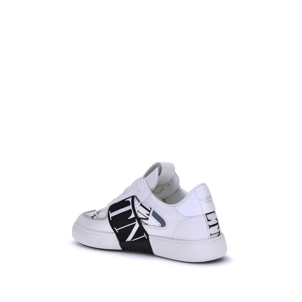 Valentino Garavani Weiße Gummi-Sneaker mit niedrigem Schaft