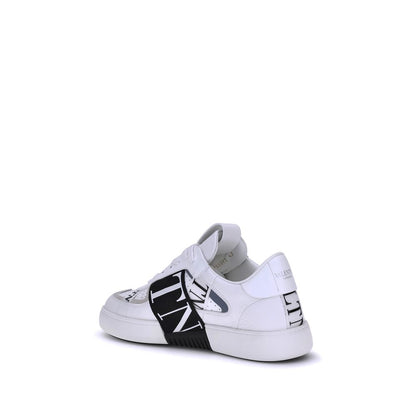 Valentino Garavani Weiße Gummi-Sneaker mit niedrigem Schaft