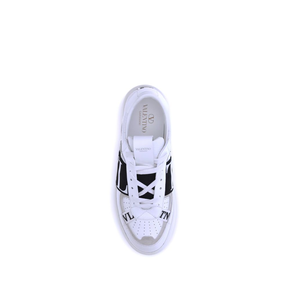 Valentino Garavani Weiße Gummi-Sneaker mit niedrigem Schaft
